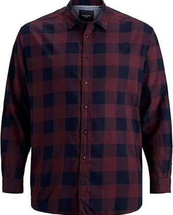 Jack & Jones Men's Jjegingham Twill Shirt L/S Ps Noos