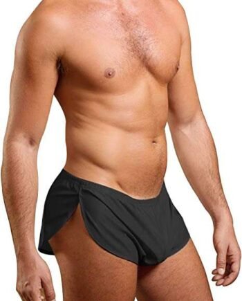 Men Extreme Mesh Shorts with Large Split Sides Underwear Boxers Briefs
