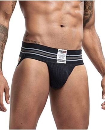 JOCKMAIL Sexy Men Jock Strap Athletic Jock Strap Supporter Thongs and G Strings Wide Belt Sexy Underwear