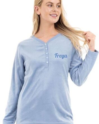 Style It Up Womens/Ladies Personalised Pyjamas Pjs Warm Cosy Soft Fleece Nightwear Lounge Wear Gift from 8-22