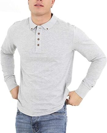 SOUL Mens Polo T-Shirt Lincoln' Pique Long Sleeved