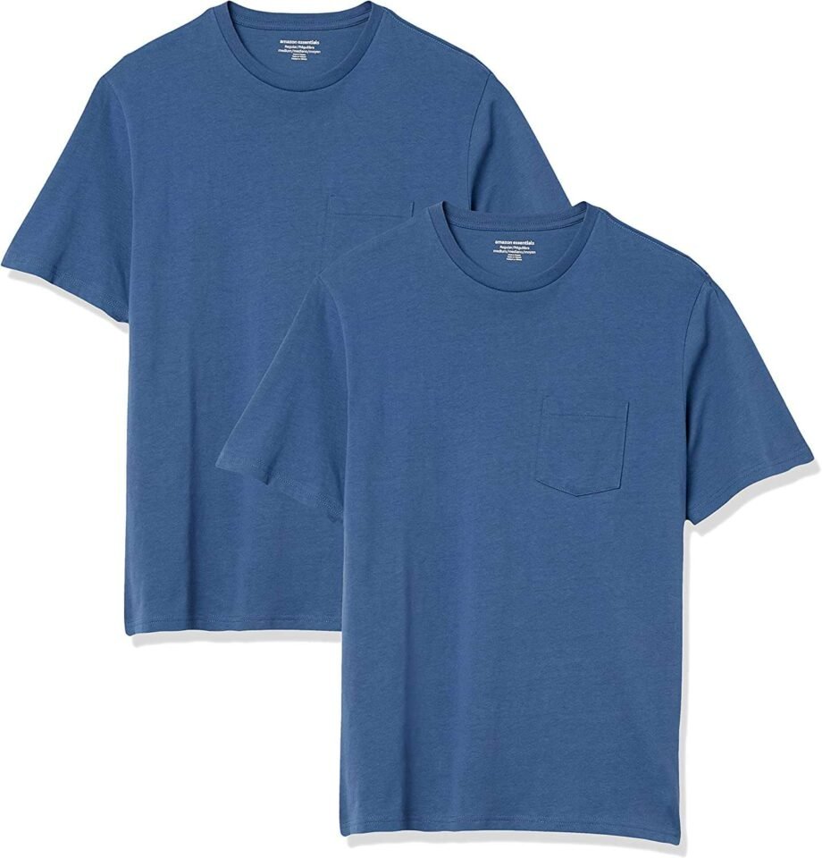 Men's Regular-Fit Short-Sleeve Crewneck Pocket T-Shirt, Pack of 2