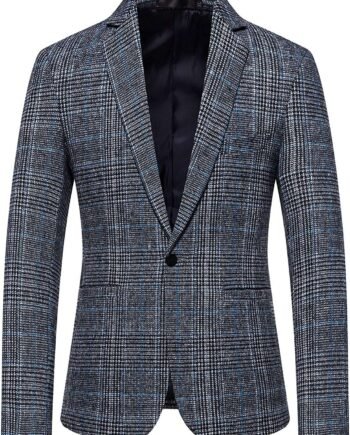Men's Fashion Coat Jackets Casual Buckle Lapels Printed Single-breasted Suit Jacket Long Sleeve Printed Warm Jacket Tuxedo Jackets